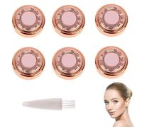 Têtes De Remplacement Pour Épilateur Pour Le Visage,6 Pièces Tete Flawless,Têtes De Rechange Pour Épilation,Lame Flawless,Flawless Tete De Rechange,Lames Flawless,Remover Cheveux Rosy Gold Flawless