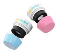 Têtes de remplacement Solar Buddies Duo avec couvercles Bleu/Rose - Compatible avec l'applicateur de crème solaire rechargeable pour enfants - Contenance 100 ml (PAS une unité complète)