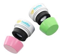 Têtes de remplacement Solar Buddies Duo avec couvercles Rose/Vert - Compatible avec l'applicateur de crème solaire rechargeable pour enfants - Contenance 100 ml (PAS une unité complète)