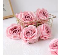 Têtes de roses artificielles de 10CM, 25 pièces, avec tiges de 20cm, fausses Roses en soie pour Bouquet de mariage, centre de Table, décoration de la maison Late Autumn Yellow