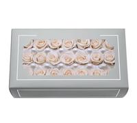 Têtes de Roses Éternelles Haut de Gamme Naturelles (2-3cm) - Durée 3-5 Ans, Déco Maison, Cadeaux Festifs, DIY - sans Entretien & Écologique (Blanc cassé)