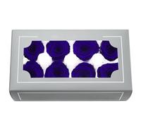 Têtes de Roses Éternelles Haut de Gamme Naturelles (4-5cm) - Durée 3-5 Ans, Déco Maison, Cadeaux Festifs, DIY - sans Entretien & Écologique (Bleu Saphir)