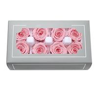 Têtes de Roses Éternelles Haut de Gamme Naturelles (4-5cm) - Durée 3-5 Ans, Déco Maison, Cadeaux Festifs, DIY - sans Entretien & Écologique (Sakura Rose)