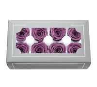 Têtes de Roses Éternelles Haut de Gamme Naturelles (4-5cm) - Durée 3-5 Ans, Déco Maison, Cadeaux Festifs, DIY - sans Entretien & Écologique (Lavande)