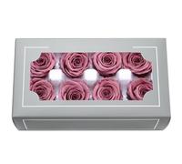 Têtes de Roses Éternelles Haut de Gamme Naturelles (4-5cm) - Durée 3-5 Ans, Déco Maison, Cadeaux Festifs, DIY - sans Entretien & Écologique (Taro Violet)