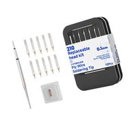 Têtes de service de carte téléphonique pour stations C210, ensemble de têtes de soudage à pointe fine de 0, 1 mm avec 10 points et insert thermique inclus Têtes de soudure à pointe fine