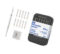 Têtes de soudure à pointe fine pour poignée de réparation C210, jeu de têtes de fil volant de 0, 1 mm, 10 pièces avec insert thermique pour service de carte téléphonique, ensemble de têtes de soudure