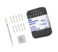 Têtes de soudure à pointe fine pour poignée de réparation C210, jeu de têtes de fil volant de 0, 1 mm, 10 unités avec insert thermique pour service de carte téléphonique, ensemble de têtes de soudure