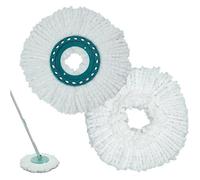 Têtes Rechange Serpillère - XVX - 2 Pièces Microfibre - Compatible Leifheit Clean Twist