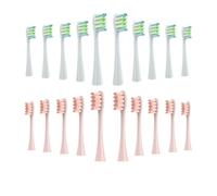 Têtes souples, compatible avec Oclean, X Z1 Air F1 | Têtes de rechange pour brosses à dents électriques, poils souples, manche plastique(10 white 10 pink)