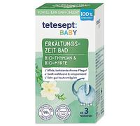 tetesept Bain de froid pour bébé - 100 ml - Additif de bain au thym bio et au myrte bio pour un effet parfumé libérant - Soin arôme apaisant et doux pour les bébés à partir de 3 mois