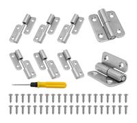 TETEWEVER Lot de 8 charnières de porte pliables en acier inoxydable 304 - Charnières amovibles - 37 x 33 x 2 mm - Petite pour droitiers et gauchers - Pour porte, meuble, fenêtre, armoire
