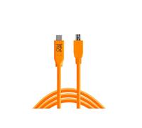 TETHER TOOLS Câble USB-C vers mini USB B 2.0 5 pins TetherPro CUC2415 - Orange 4.60m