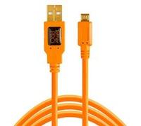 Tether Tools Câble USB TetherPro 2.0 A vers Micro B 5 broches 4,60 m Orange