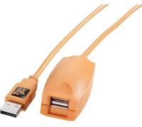 Tether Tools Câble USB USB 2.0 USB-A mâle, USB-A femelle 5.00 m orange actif avec amplification du signal CU1917