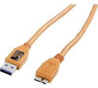 Tether Tools Câble USB USB-A mâle, USB-Micro-B 3.0 mâle 4.60 m orange CU5454