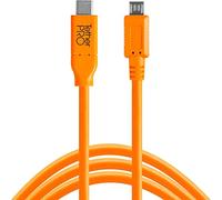 Tether Tools CUC2515-ORG câble USB 4,6 m USB 2.0 USB C Micro-USB B Orange