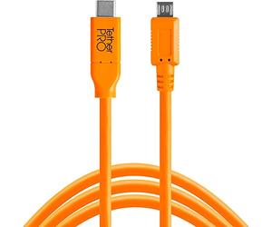 Tether Tools CUC2515-ORG câble USB 4,6 m USB 2.0 USB C Micro-USB B Orange