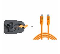Tether Tools - TetherGuard LeverLock Plate + Câble USB-C vers USB-C 4.6m