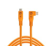 Tether Tools TetherPro Optima 10G Câble USB de transfert de données 1,8 m droit vers angle droit Orange Non compatible avec les modèles Fuji GFX