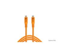 Tether Tools TetherPro Optima 10G USB-C, 10' (3m), Straight to Straight, Orange