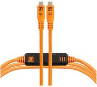 Tether Tools TetherPro Optima 10G USB-C, 15' (4,6m), orange droit