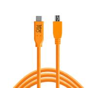 Tether Tools CUC2515-ORG câble USB USB 2.0 4,6 m USB C Micro-USB B Orange