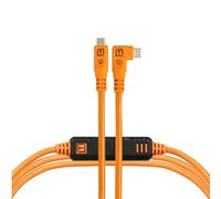 Outils de fixation TetherPro Optima 10G USB-C, 15' (4,6m), droit vers l'orange droite.