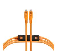 Tether Tools TetherPro Optima 10G USB-C, 15' (4,6m), orange droit