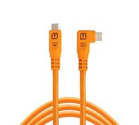 TetherTools TetherPro Optima 10g câble USB-C droit vers coudure droite 3m - Orange