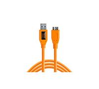TetherPro Tools, câble USB 3.0 SuperSpeed Micro-B, 4,6 m, haute visibilité, orange