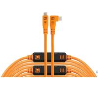 TetherTools TetherPro Optima 10g câble USB-C droit vers coudure droite 9,4m - Orange + Garantie 5 Ans