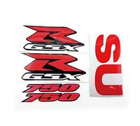 TETHY pour Suzuki GSXR 1000 750 600 GSX-R K1 K2 K3 K4 K5 K6 K7 K8 K9 K10 Stickers Emblème Moto Carénage Kit Corps Côté Autocollants Badge Autocollant (Color : for 750 Red)