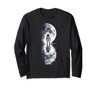 Tethys Moon Astronaute Portrait Illustration Graphique Manche Longue