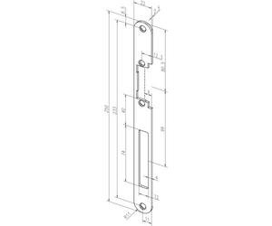 Têtière de gâche électrique - pour dormants bois - longue - 82B35 EFF EFF