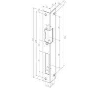 Têtière de gâches à larder IW pour porte à recouvrement bout carré gauche - EFF EFF - 6066014
