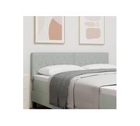 Têtière LED vidaXL à Boutons en Cristal Capitonnée Gris Clair 80 cm Velours 3338065 Gris