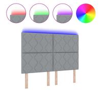 Têtière Led Design Blocs En Diamant Gris Clair 160 Cm Tissu, Têtière Design Blocs En Diamant Gris Clair 160 Cm Tissu