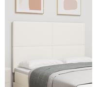 Têtière LED vidaXL Crème 72 cm en tissu velours côtelé