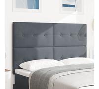 Têtière LED vidaXL Gris foncé 80 cm Velours