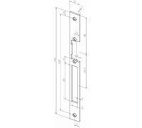 TETIERE LONGUE HZ ACIER INOX S 967 POUR GACHE ELECTRIQUE REF 44535-01