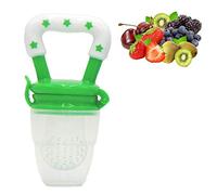 Tetine a Fruit,Tetine Grignoteuse Bebe,Grignoteuse Bébé, Sucette Fruit pour Bebe,Sucette Grignoteuse Bébé, 3 à 24 mois sans BPA (Vert, S)