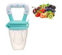 Tetine a Fruit,Tetine Grignoteuse Bebe,Grignoteuse Bébé, Sucette Fruit pour Bebe,Sucette Grignoteuse Bébé, 3 à 24 mois sans BPA (Bleu clair, M)