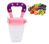 Tetine a Fruit,Tetine Grignoteuse Bebe,Grignoteuse Bébé, Sucette Fruit pour Bebe,Sucette Grignoteuse Bébé, 3 à 24 mois sans BPA (Violet, M)