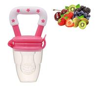 Tetine a Fruit,Tetine Grignoteuse Bebe,Grignoteuse Bébé, Sucette Fruit pour Bebe,Sucette Grignoteuse Bébé, 3 à 24 mois sans BPA (Rose, M)