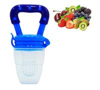 Tetine a Fruit,Tetine Grignoteuse Bebe,Grignoteuse Bébé, Sucette Fruit pour Bebe,Sucette Grignoteuse Bébé, 3 à 24 mois sans BPA (Bleu, L)