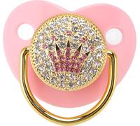Tétine bébé ultra légère douce bling silicone nouveau-né pour enfant 6-18 mois rose