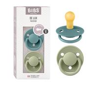 BIBS De Lux Natural Rubber Size 1: 0+ months tétine Island Sea / Sage 2 pcs