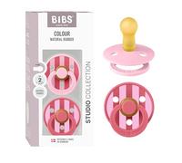 BIBS STUDIO Colour 2 Pack Block - Baby Pink | +6 mois Tétine(S) pc(s)