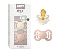 Bibs - Lot de 2 sucettes Supreme Latex Taille 2 - Ivory / Blush